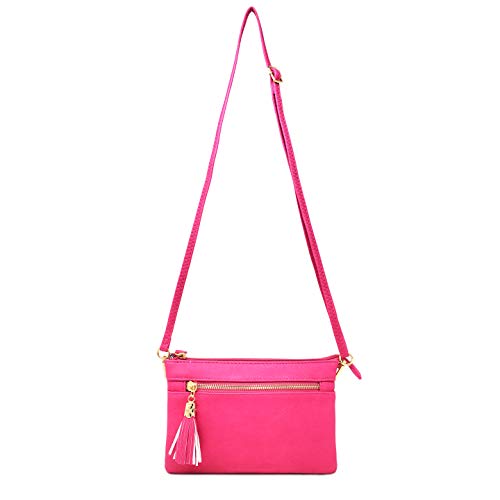 Image of Solene Women's Lightweight Multi Compartment Wristlet Clutch Wallet Crossbody Bag