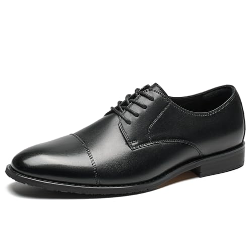 Men’s Leather Oxford Shoes Classic Lace Up Dress Shoes...