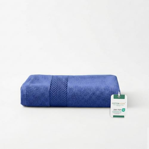 Cotton Home Premium Cotton Face Towel 30x30 cm / 12x12 inches Soft and Absorbent Face Towel Washcloth Perfect for Bathroom Gym and Spa Towels Blue