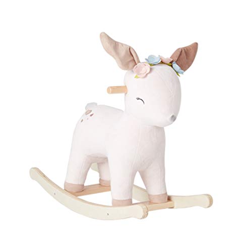 Schaukelpferd QIQIDEDIAN Rotwildschaukelpferdeschaukelstuhlbabyschätzchenmassivholzspielzeug EIN jähriges Kindergeschenk
