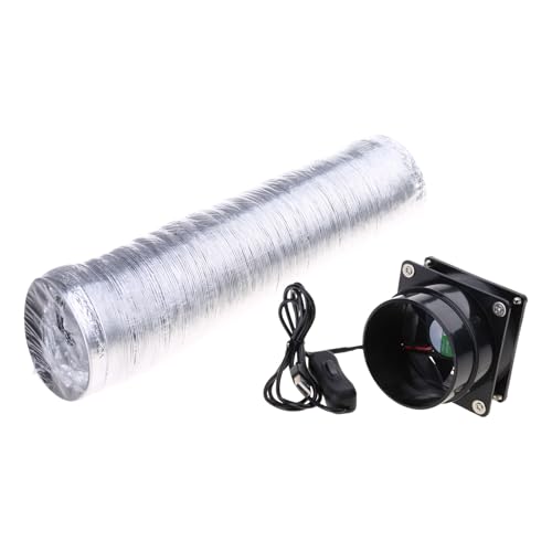 Ventilador extractor compacto y portátil con tubo de conducto y manguera de ventilación para cocina y baño, extractor ESD alimentado por USB