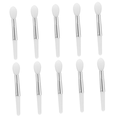 Didiseaon 10-pack Sturdy Silicone Lip Brush Set for Cream Makeup Lipstick Alicator Storage Box