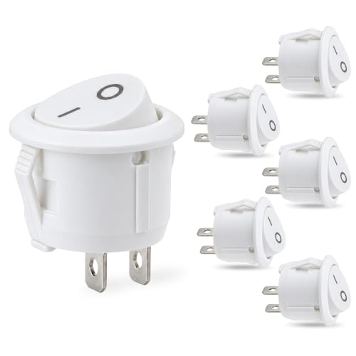 Interruptor Redondo Basculante SPST ON/OFF 2 pin, 5 Unidades