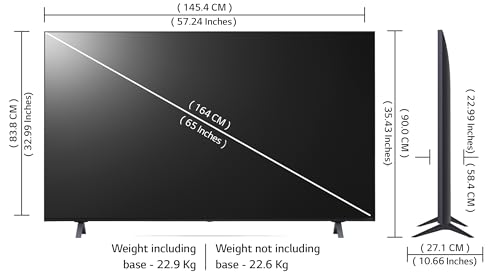 Image of LG 164 cm (65 inches) 4K Ultra HD Smart NanoCell TV 65NANO73SQA (Ashed Blue)