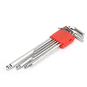 Excluzo Set of 2 Hex Key Set, Chrome Vanadium Steel 9Pcs Screwdriver Repair Tool Durable Hex Key Wrench Set for Home for Workshop for Auto Repair for Outdoor