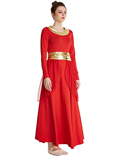 Robe de danse à manches longues pour briller en spectacle de danse - 5