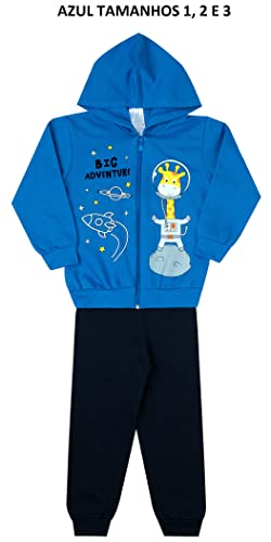 Kit 4 Conjuntos Infantil Moletom Menino Masculino Atacado (6, Azul - Vermelho - Marinho - Cinza)