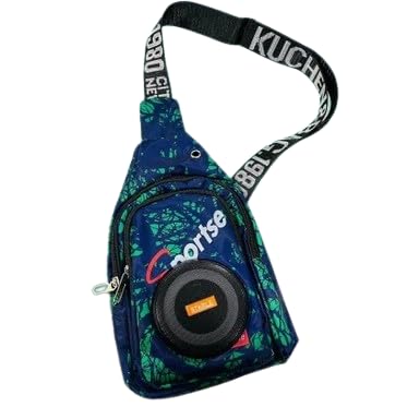 Bluetooth Speaker Sling Bag Crossbody Chest Bag with Built In Speaker USB Charging Port Water Resistant Travel Daypack for Men Women-picture-13