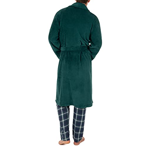 Izod Mens Comfort-Soft Fleece Bathrobe, Green, 2X-3X Us #TOP1