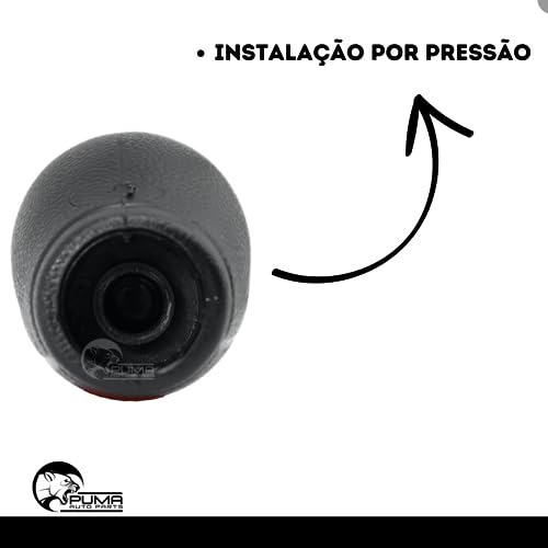 Bola de Câmbio Manopla Onix Prisma Spin Cobalt Sonic 2013 a 2020 Preta Lente Preta 6 Marchas