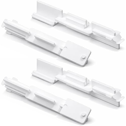 Novabright 4 Pack Sliding Shower Door Bottom Guide Track Sill Guide for Framed Glass Doors Anti-Jump Anti-derail Replacement Part Easy Install Bathroom Repair Kit