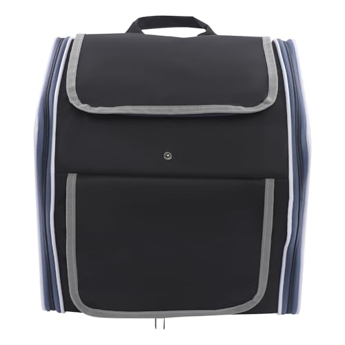 Apriltop 36 * 25 * 36cm Hundekorb Fahrrad Vorne bis 6,5 Kg, mit Kissen, Haustier Reisetasche mit Schulterriemen und Netzfenstern, für Katzen und Hunde, für Reisen, Radfahren, Wandern (Schwarz)