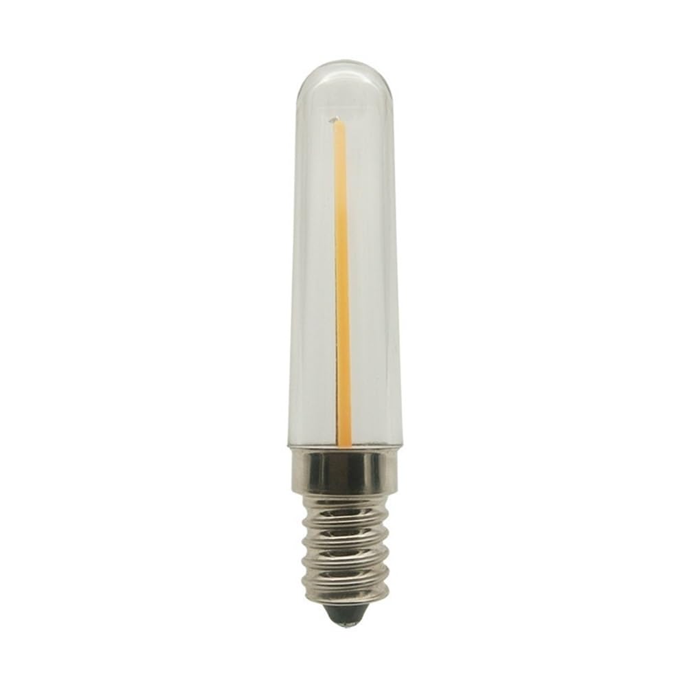 Fengyan Bombillas domésticas, Paquete de 50 Bombillas LED de filamento, DC12V, T18, B15/E14/E12, 1W, Estilo Edison Vintage, Tipo Vela, de Cristal. Iluminación doméstica(6500K Cool White,12V E14)
