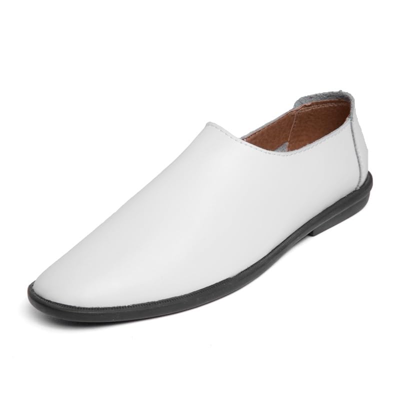 Men's Loafers Shoes Round Toe Solid Color Faux Leather Loafer Shoes Flexible Slip Resistant Flat Heel Party Fashion Slip-on