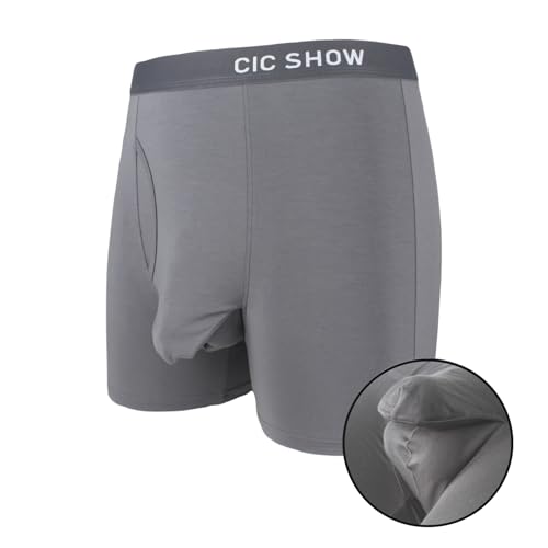 CIC SHOW Mens Underwear with Ball Hammock, Dual Pouch Underwear Micro Modal Ultra Soft Ball Support Underwear for Men