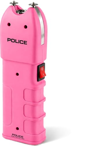 POLICE Stun Gun for Self Defense 928 - High Voltage Rechargeable with LED Flashlight, Compact & Heavy Duty, Personal Security for Women - Pink
