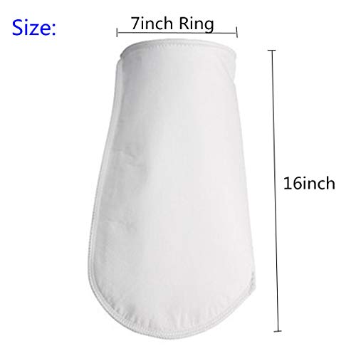 Honritone GHPP-71601 Felt Liquid Filter Socks Bag 5 Micron 7 Inch Ring By 16 Inch Long Fabric Filter Bags Industrial Size # 1-1Pack  thumb #6