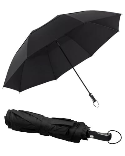 Victoper Umbrella Golf Folding Windproof Large 54 Inch Large Umbrella Double Vented Canopy Strong Automatic Open Outdoor Big Parasol for 2-3 Men Sun Protection Parasol