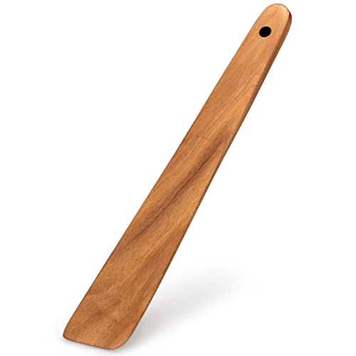 Comparison: Best Utensil For Cast Iron 8 12 Inch Teak Wood Spatula for Cooking Non Toxic Kitchen Utensil Scraper Spurtle Kitchen Tools Flat Wooden Egg Flipper Spatulas Turner Cooking Spoon Bamboo Spatula Turner Cast Iron Sourdough Stirrer