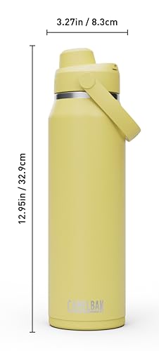 Image of CamelBak Thrive Chug Insulated Stainless Steel Water Bottle, Cold Retention with High Flow Lid for Everyday Hydration and Active Use, 32oz, Yellow Bloom
