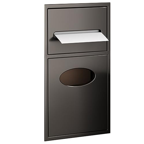 Stainless Steel Shower Niches with Toilet Paper Holder Trash Bin Stylish Storage Caddy for Bathroom Kitchen Living Room