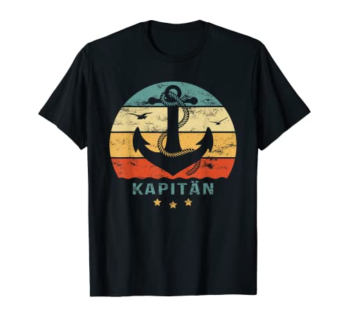 Herren Kapitän Anker Design zum Bootsführerschein für Kapitäne T-Shirt