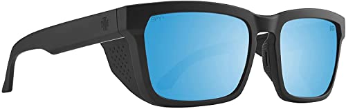 Spy Optic Helm Tech Sunglasses Matte Black/Happy Boost Bronze Polarized Ice Blue Spectra Mirror Lens