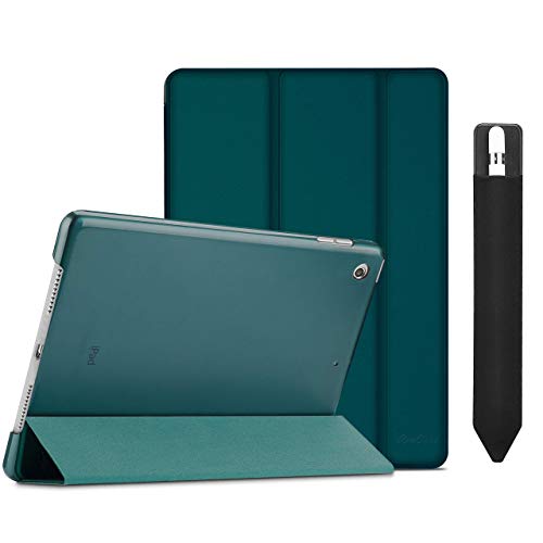 ProCase iPad 10.2 7th Generation 2019 Case Slim Stand Hard Case (Emerald) Bundle with Pencil Holder Sticker for Apple Pencil 1st and 2nd Gen