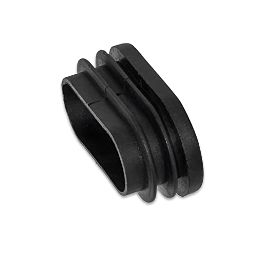 Image of Flyshop 8 Pieces 30 x 60mm Oval Plastic Plugs, Durable Pipe Plugs, Hole Plug, Tube Inserts, End Caps, Chair Leg Floor Protectors, Chair Gliders for Furniture Feet /Pipe, Black