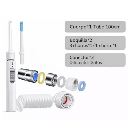 Limpiador De Dientes Agua a Presion, Irrigador Portatil, Limpiador Dientes Agua Presion, Irrigador-dental, Portatil, Sobremesa, Viaje, Higiene Bucal Sin Baterías y Sin Electricidad, Conectado a Grifo - imagen 8