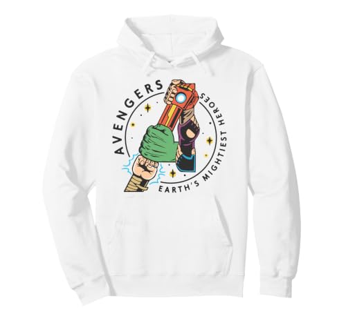 Image of Marvel Avengers Earth's Mightiest Heros Forms Team Logo Pullover Hoodie