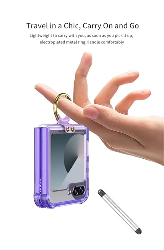 Coque Samsung Flip 6 antichoc transparente avec stylet et anneau de support - 3