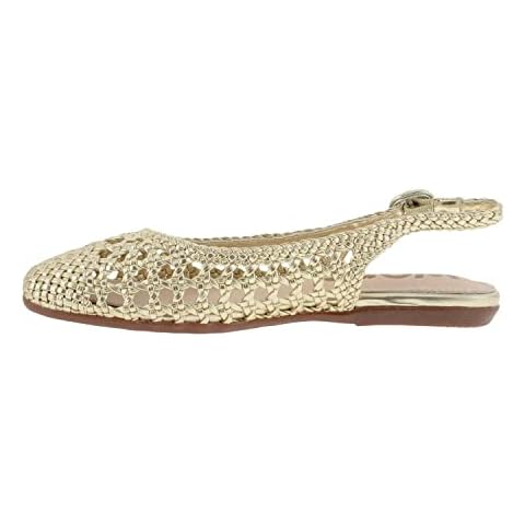 Zapatos Planos Trenzados Wonders CH-1002 Dorados Cover