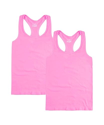 Image of Malibu Sugar Girls Tank Tops Size 7-10 - Racerback Tank Top Dance Cheer Gymnastics Shirts for Sports Undershirts Layering