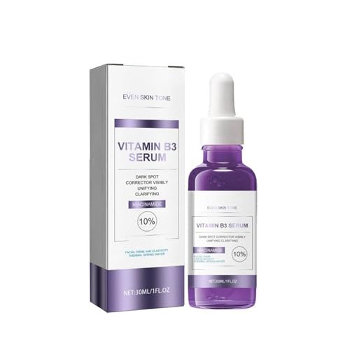 Sérum Mela B3, Sérum à la Vitamine B3 Correcteur de Taches Brunes Anti-Âge pour le Visage + 10% de Niacinamide, Sérum Correcteur de Teint Réduit les Taches Brunes et les Marques Post-Acné, Sérum