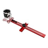 Gdfnmogo Fräsrillenhalterung für Holzbearbeitungsvorrichtung, verstellbare Führung aus Aluminiumlegierung mit abnehmbarem Boden, kompatibel mit Trimmer für Kreisschneiden und Rillenführung