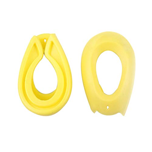 HINK-Home Ear Cover, 2PCS Blue Clear Silicone Ear Cover Hair Dye Shield Protect Salon Color yellow, Big Sales, for Easter Day