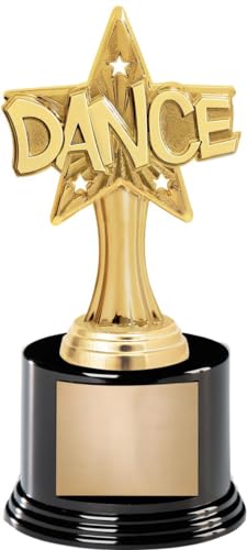 Crown Awards 7" Dance Star Burst Trophy On Round Base