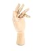Fashionclubs 7" Wooden Sectioned Opposable Articulated Left/Right Hand Figure Manikin Hand Model for Drawing, Sketching, Painting (Left Hand)