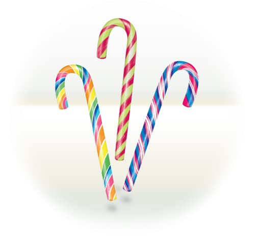 Candy Cane - Weihnachtszuckerstangen - 100 Stück Topf (Mehrfarbig)