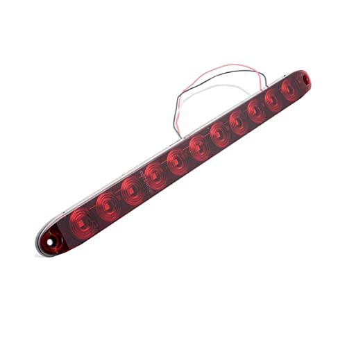 Riloer Feu de stop arrière de voiture, feu de freinage arrière de haut niveau universel 12V 11 LED troisième hayon, feu rouge