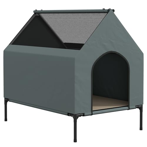 Mighty Cat Hundebett Für Draußen – Winddicht, Aus Kunststoff, Mit Kissen, 57,5x31 Cm, Für Katzen & Kleine Hunde