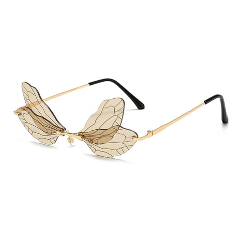 Lunettes de soleil aile de libellule protection UV400 verres clairs