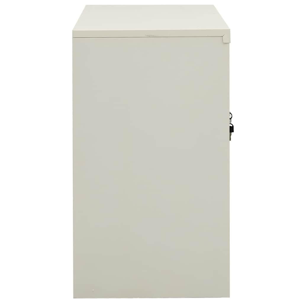 Armario archivador gris claro 90 x 40 x 70 cm de acero con puertas