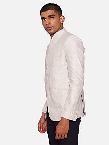 Image of WINTAGE Men's 100% Linen Festive and Casual Blazer Coat Jacket : Natural
