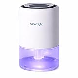 Silentnight Airmax 300 Dehumidifier - Small 1000ml Air Dehumidifier for Home Bedroom Bathroom with Quiet Peltier Technology, Auto Shut Off and Night Light - for Damp Mould Moisture Drying Clothes