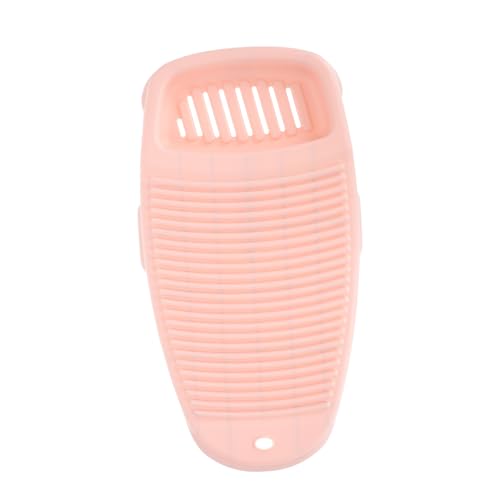 FOMIYES 洗濯板 スタッキングストーンウェアマグカップ 家庭用ツール アンチウォッシュボード 滑り止めランドリーマット たわし洗い板 寮の供給洗濯 家庭用洗濯用品 プラスチック ピンク