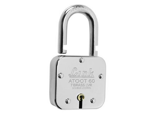Image of Smart Shophar Brass and Steel Hiage Atoot Padlock 60 MM Silver, Pack of 1 with Keys /Multipurpose Hardened Shackle Padlock for Door, Gate, Shutter and Home /Drill Resistant Body