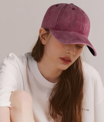 Image of Edoneery Men Women Baseball Cap-Low Profile Adjustable Washed Cotton Golf Dad Hat