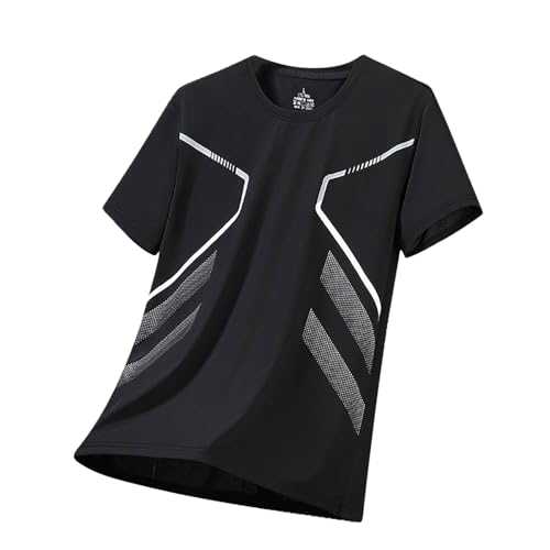 Trainingshemden Herren Leichte Sommer Kurzarm schnelltrocknende Rundhals Sport Sport T-Shirts Baggy Atmungsaktive Laufsport Trainings Aktivbekleidung Atmungsaktive Outdoor Tops